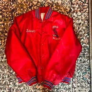 Vintage Cardinals Varsity Windbreaker Jacket, mens L